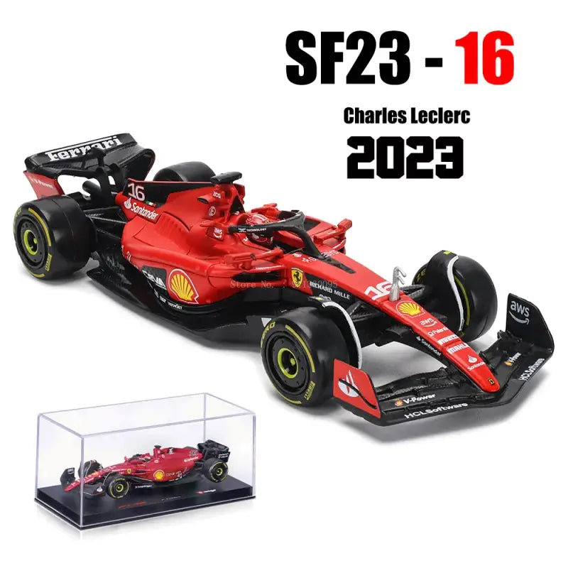 1:43 Ferrari SF24 SF23 F1 Metalowy Model Samochodu Wyścigowego Kolekcjonerski Leclerc Sainz Jr - 2023 SF23-16 1