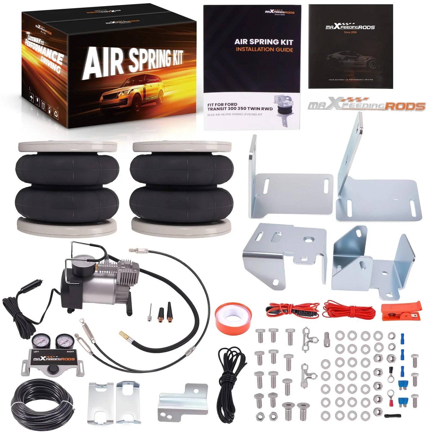 Air Suspension Kit for Ford Transit RWD 2001+ Horsebox Luton 4000KG Load