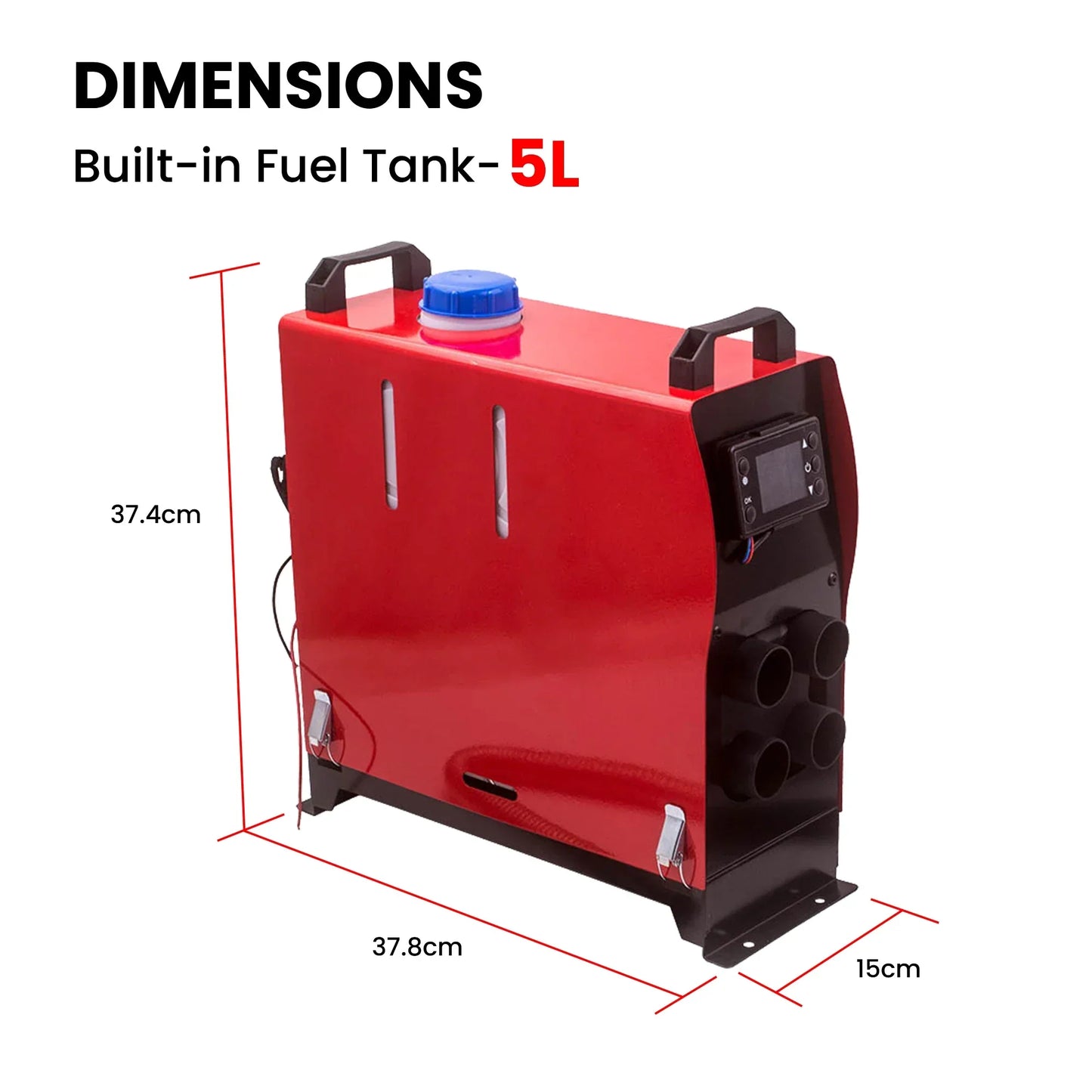 Ogrzewanie postojowe diesel 12 V 1–5 kW z LCD i pilotem