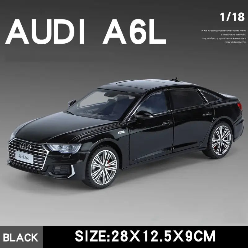 Audi A6L 1:18 – Metalowy Model Samochodu z Otwieranymi Drzwiami i Efektami Dźwiękowymi - Czarny