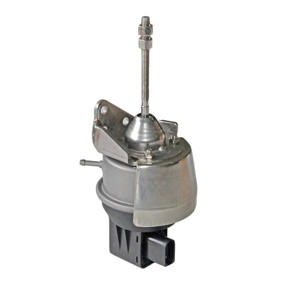Srebrny metaliczny turbocharger electronic actuator z gwintowanym trzpieniem i mocowaniem do audi a3 vw seat skoda eos golf passat jetta beetle 2.0 tdi 03l198716a