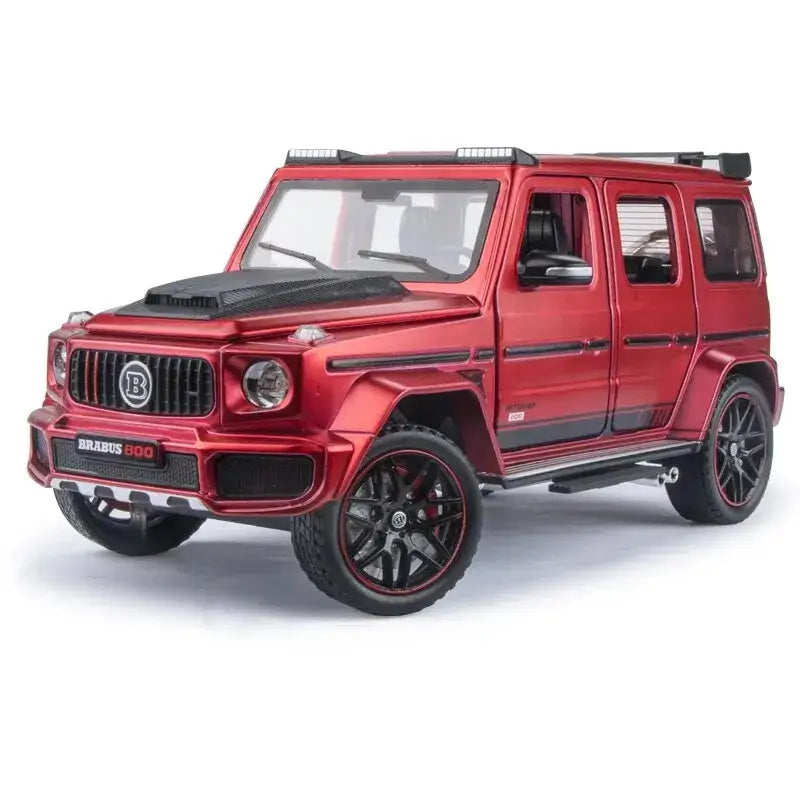 G700 Mercedes 1/32 – Metalowy Model Off-road SUV z Dźwiękiem i Światłem - Czerwony z pudełkiem