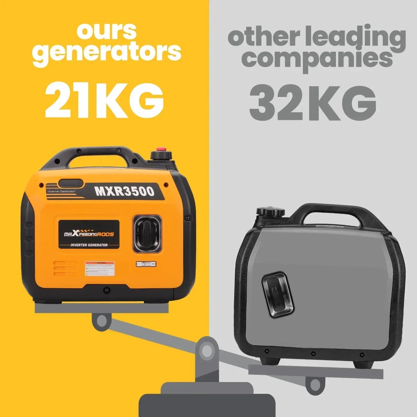 Benzīna invertora ģenerators 3300 W 230 V