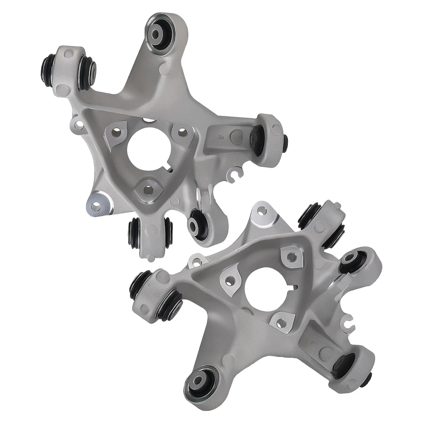 Gray metallic zwrotnica zawieszenia kierownicy with black rubber bushings for tesla model 3 zawieszenia kierownicy