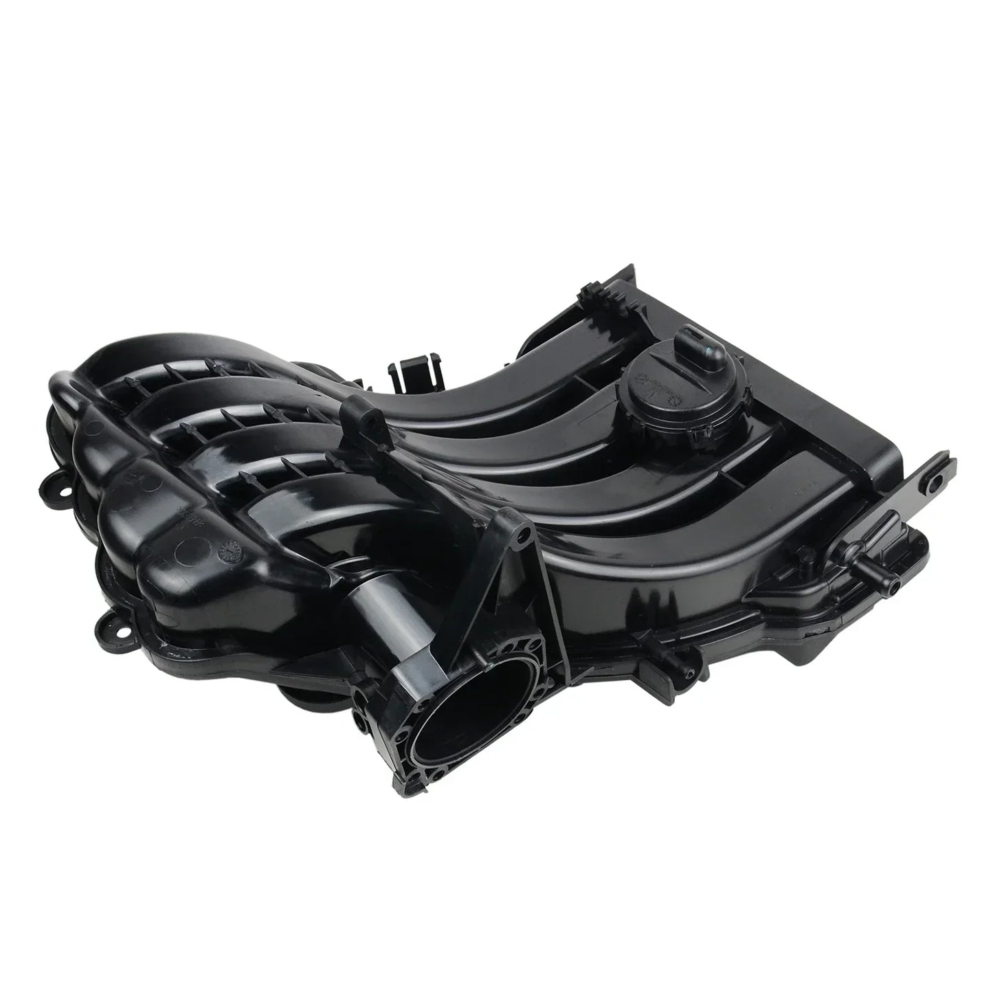 Czarny plastikowy kolektor dolotowy bse ayd z profilowanymi żebrami do vw audi skoda seat 1.6 fsi komplet 6lbfs bse