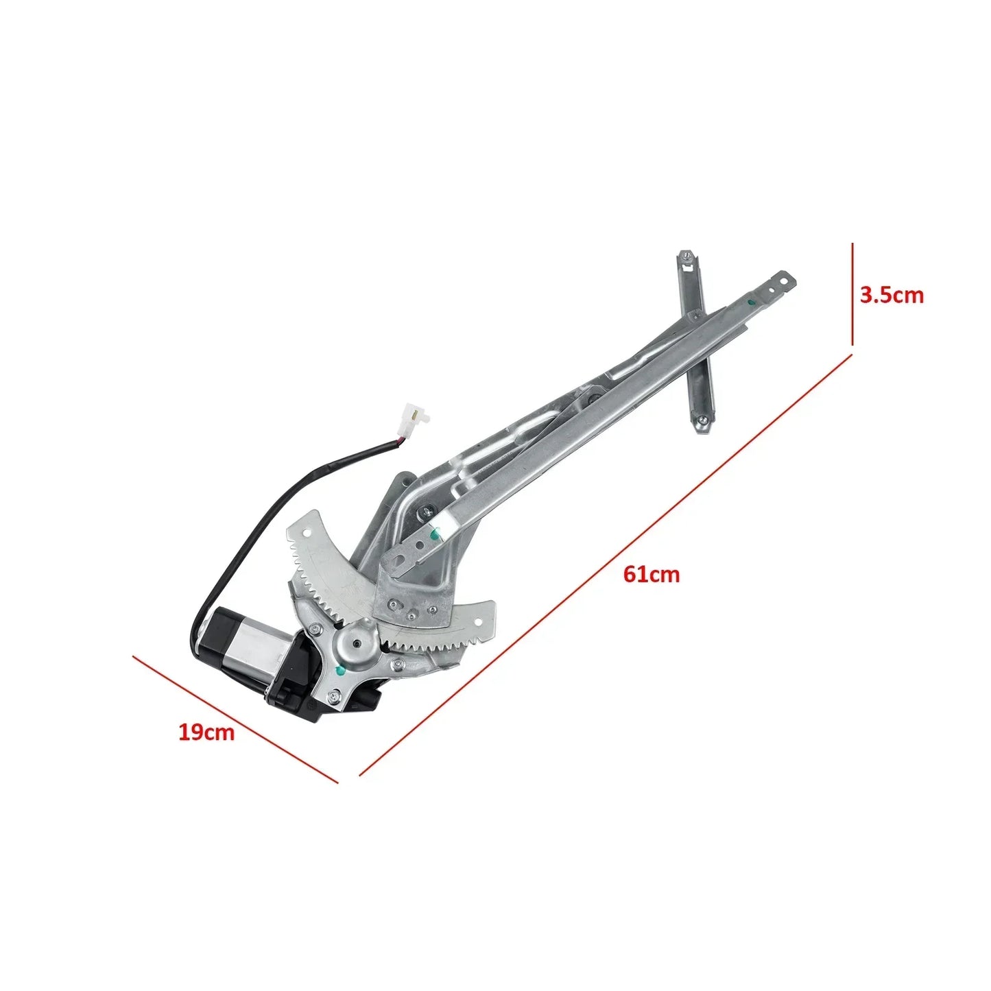 Srebrny metalowy regulator szyby przedniej z czarnym silnikiem i przewodami do ford rangera mk2 2006 2011