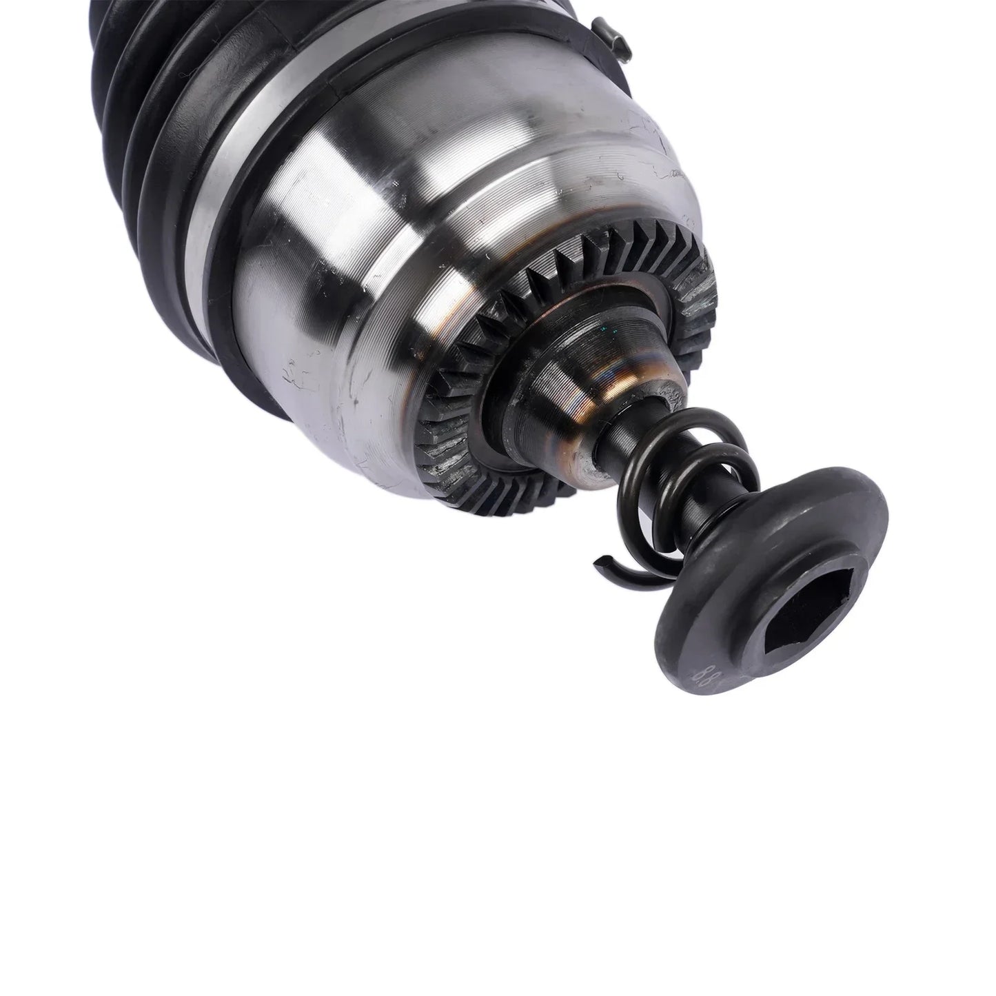 Shiny metaliczne połączenie cv z czarną gumową osłoną i plastikową nasadką do auto&manual bmw f11 f13 640d xdrive