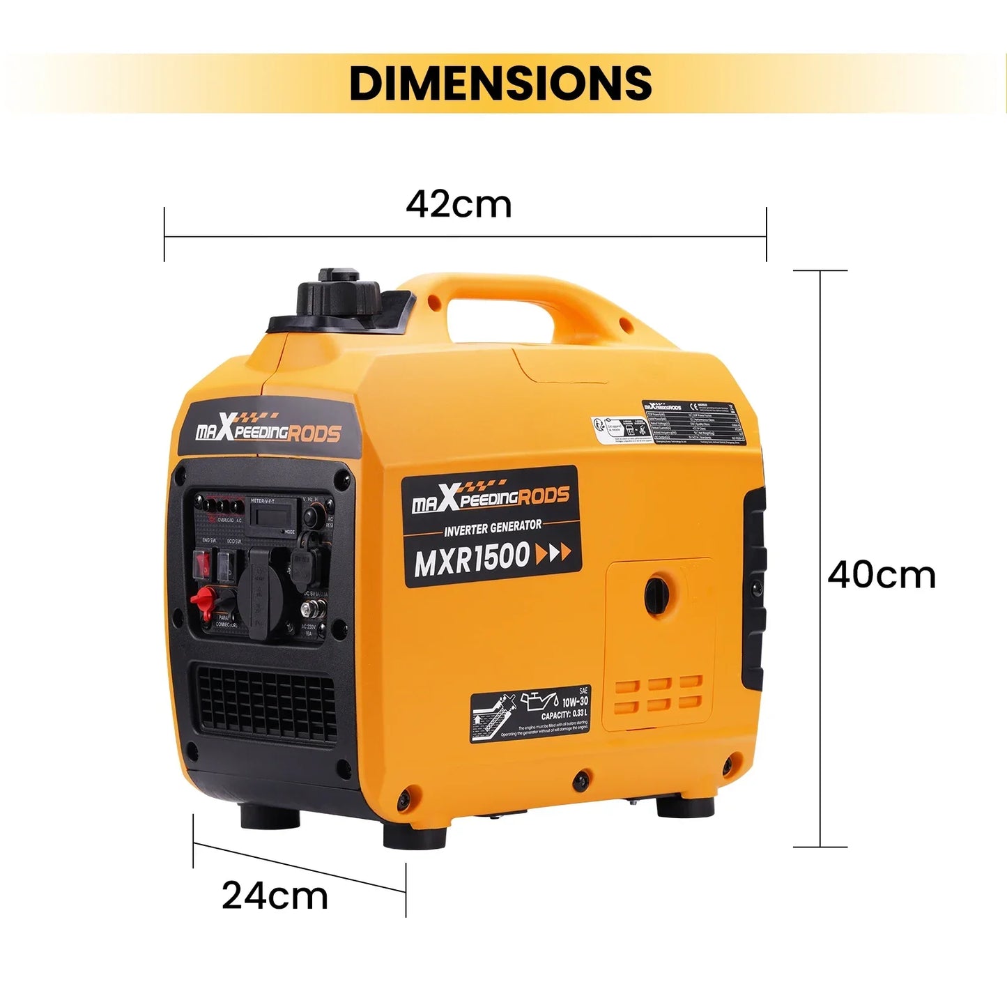 Generator inwerterowy Maxpeedingrods MXR1500-EU 1200 W do kampera