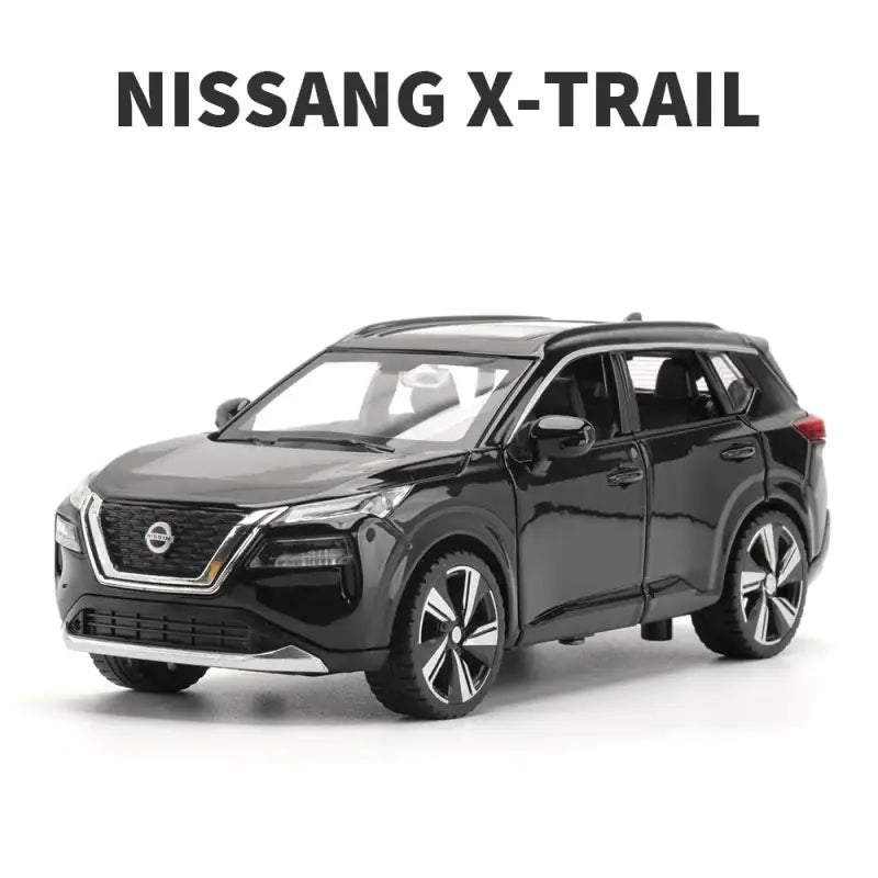 Nissan X-Trail 1:32 – Metalowy Model Samochodu z Dźwiękiem i Światłem - Czarny