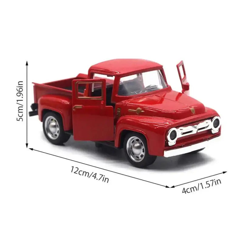 Klasyczny Pickup 1:32 – Metalowy Model Samochodu Z Mechanizmem Cofania - Czerwony