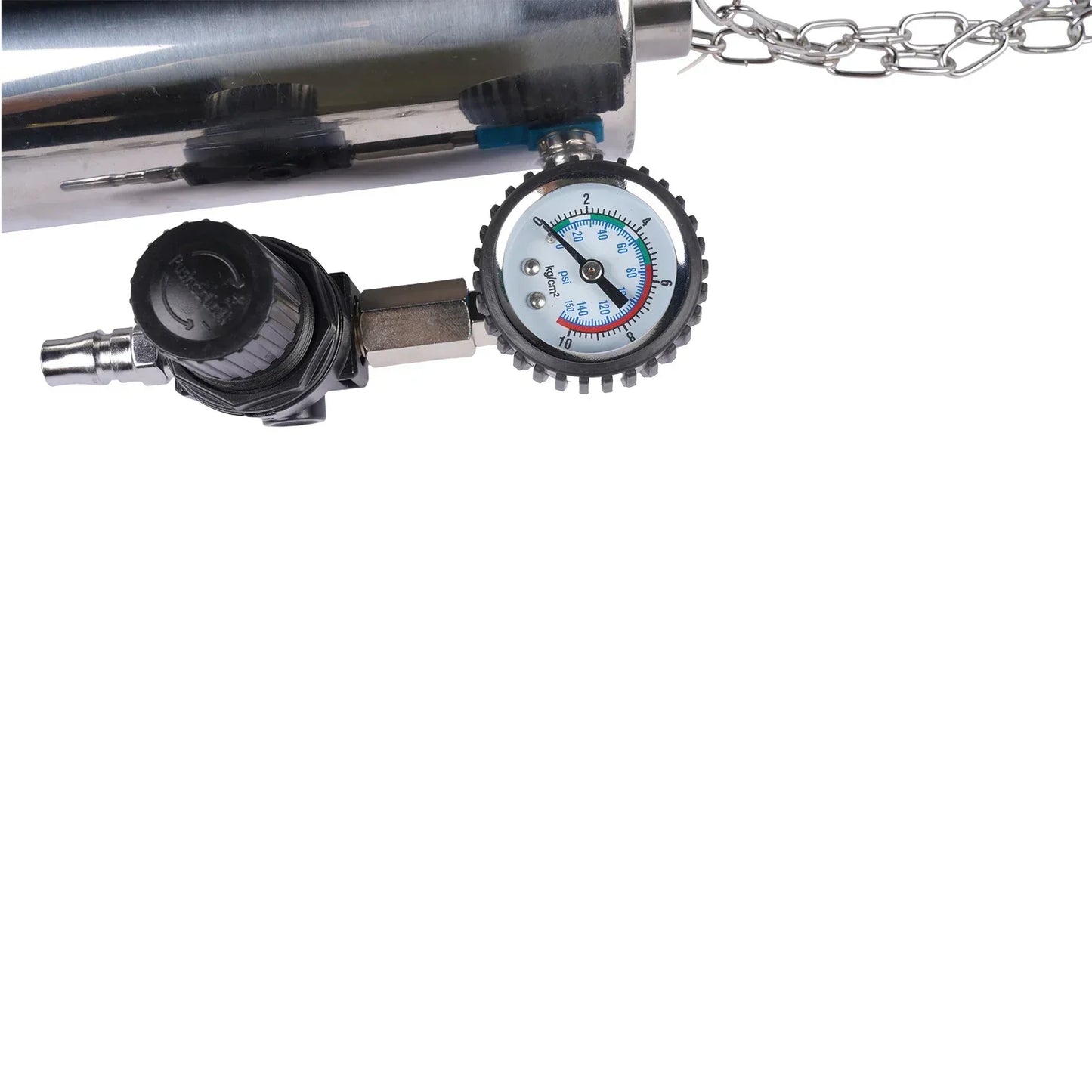 Stainless steel narzędzie wtryskowe regulator sprężonego powietrza z czarnym pokrętłem i wskaźnikiem do użycia młotka