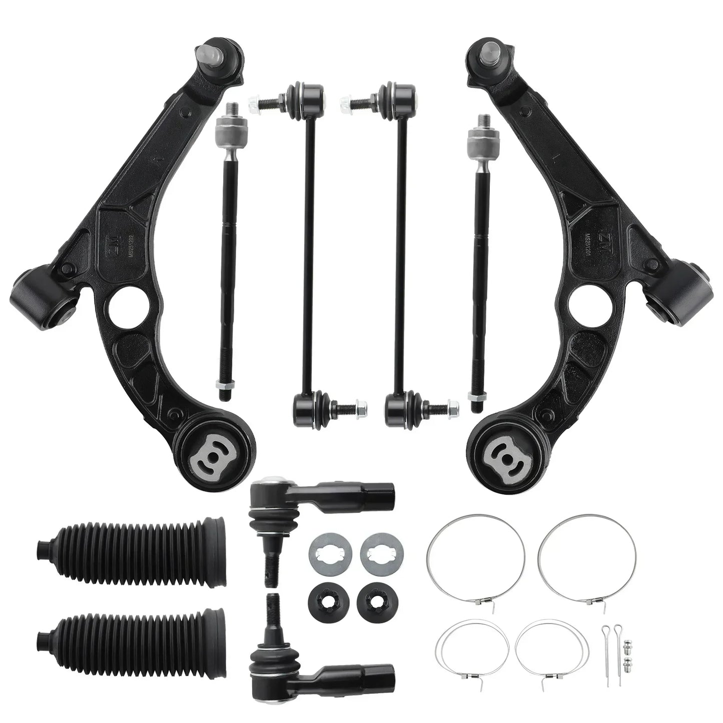 Front Lower Control Arms Sway Bars Tie Rods for Dodge Dart Chrysler 200 2015-2017
