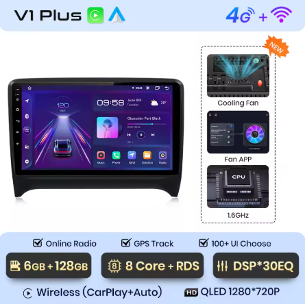 Android Radio for Audi TT MK2 (8J) (2006-2014) CarPlay Android Auto 4G WiFi GPS DSP