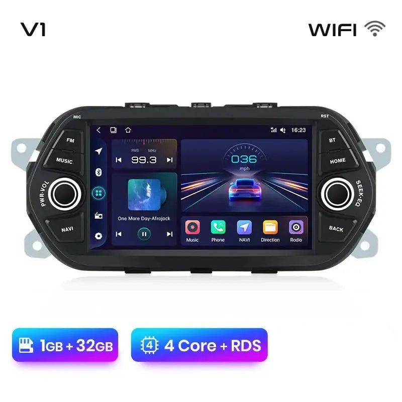 Inteligentne Radio Android Auto z CarPlay dla Fiat Tipo Egea (2015 - 2017) - 2DIN System Multimedialny GPS - Multigenus