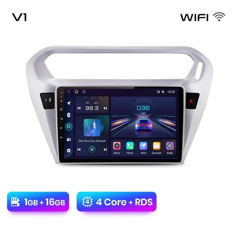 Radio do Peugeot 301 i Citroën Elysee 2013 - 2018 (2DIN) Bezprzewodowy CarPlay i Android Auto - Multigenus