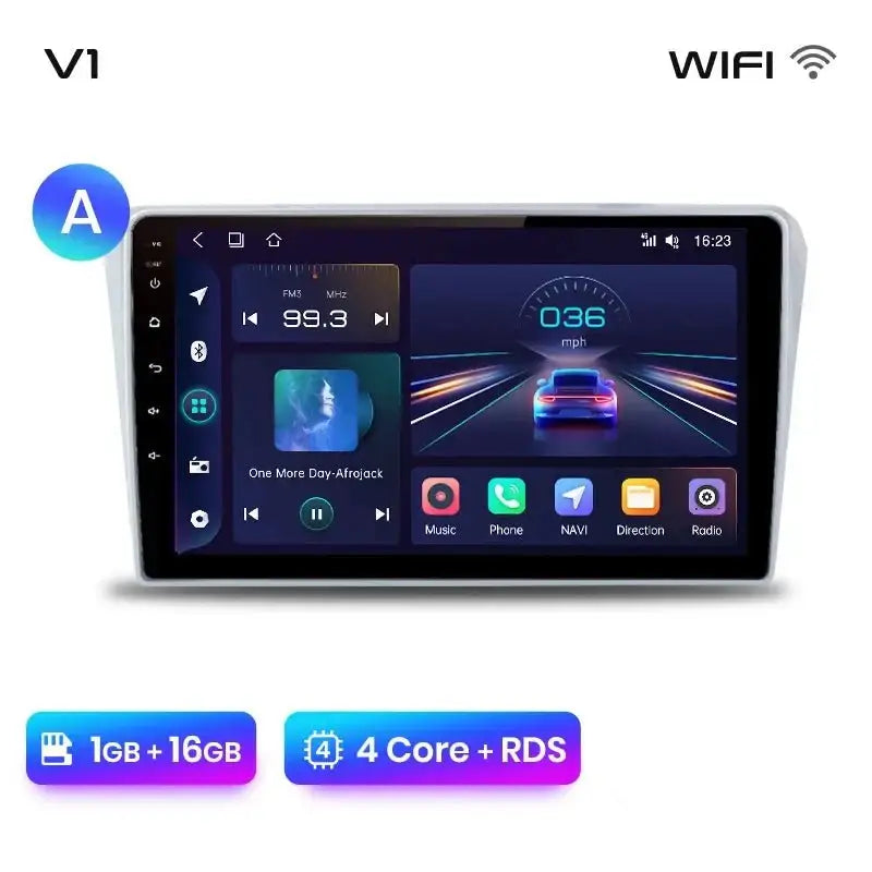 Radio do Toyota Avensis T25 od 2002 - 2008 z Bezprzewodowym CarPlay i Android Auto Multimedia GPS - Multigenus