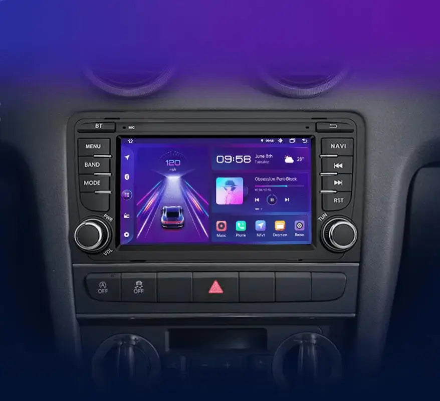 JUNHUA Autoradio Pour Audi A3 S3 RS3 8P 2003-2012, Système Android 12 Ecran Tactile 7 2g 32g Avec Navigation Carplay Android Auto Bluetooth Wifi JUNHUA Autoradio Pour Audi A3 S3 RS3 8P 2003-2012, Système Android 12 Ecran Tactile 7 2g 32g Avec Navigation Carplay Android Auto Bluetooth Wifi