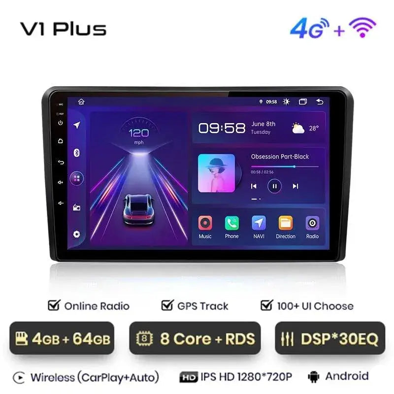 Radio nawigacja Audi A3 8P 2003 - 2013 Android Auto Carplay - Multigenus