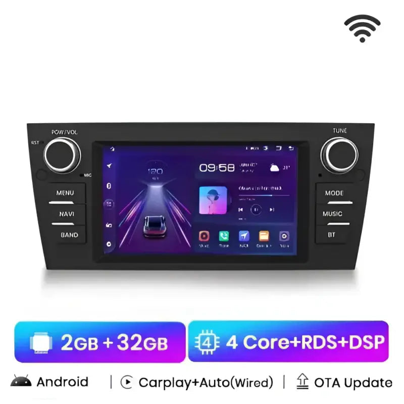 Radio nawigacja BMW 3 Serii E90 E91 E92 E93 Android Auto Carplay - Multigenus