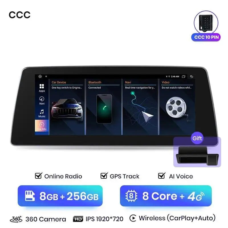 Radio nawigacja BMW 5 E60 E61 E63 E64 E90 E91 E92 GPS CarPlay Android Auto - Multigenus