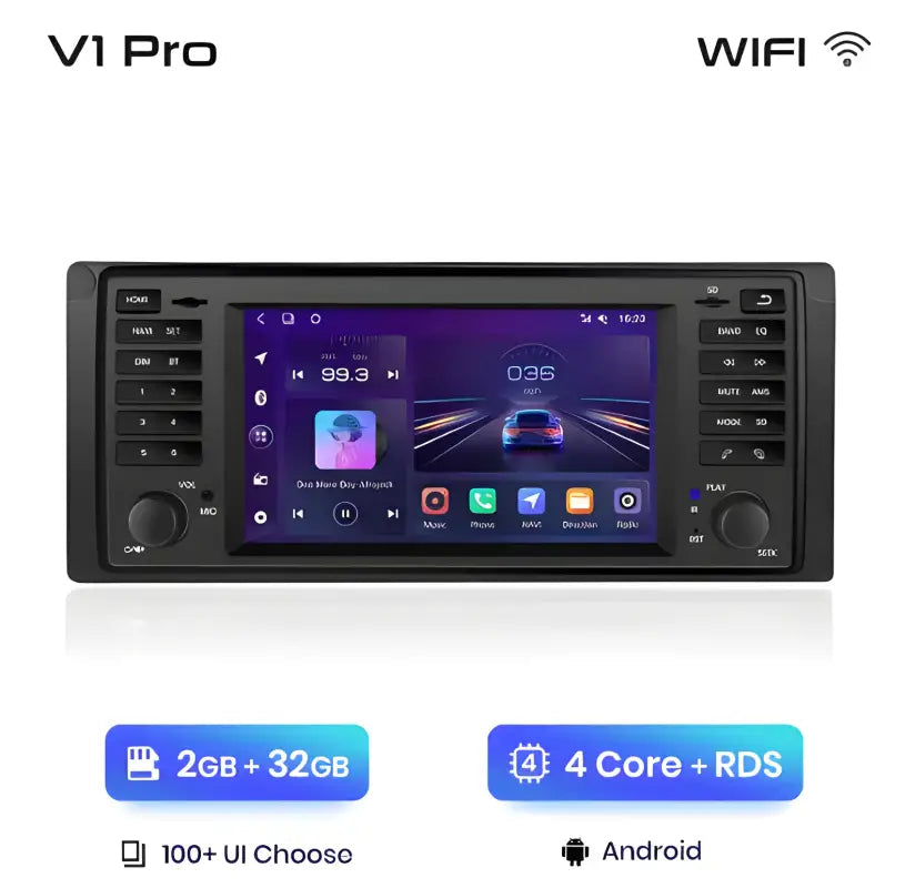 Radio nawigacja BMW 5 Serii E39 X5 E53 od 1996-2003 Android Auto Carplay - Multigenus