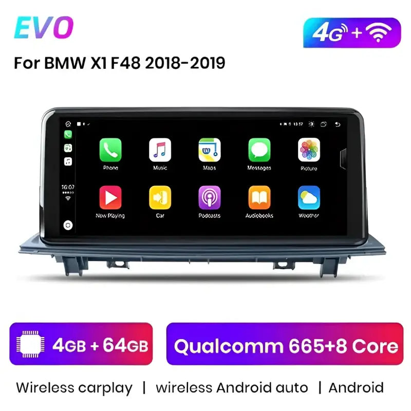 Radio nawigacja BMW X1 F48 Android Auto CarPlay - Multigenus