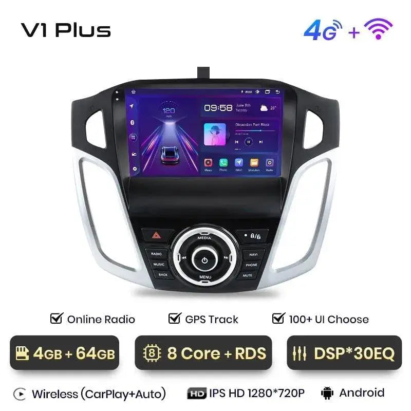 Radio nawigacja Ford Focus 3 MK3 2011 - 2019 Android Auto Carplay - Multigenus