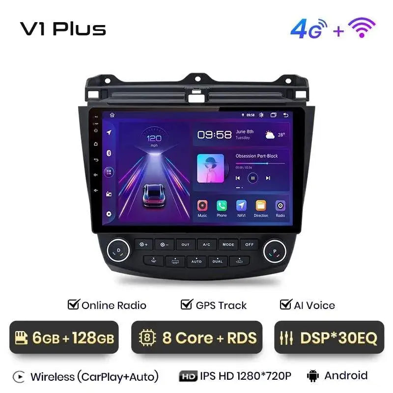 Radio nawigacja Honda Accord 7 2003 - 2008 Carplay Android Auto - Multigenus