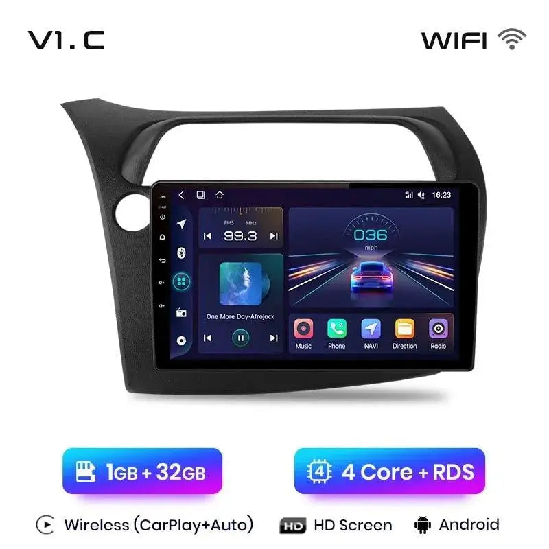 Radio nawigacja Honda Civic Hatchback 2005-2011 Android Auto CarPlay - Multigenus