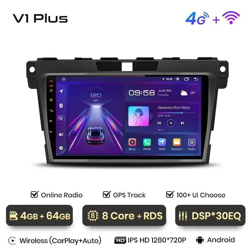 Radio nawigacja Mazda CX-7 2008 - 2015 Android Auto Carplay CX7 - Multigenus