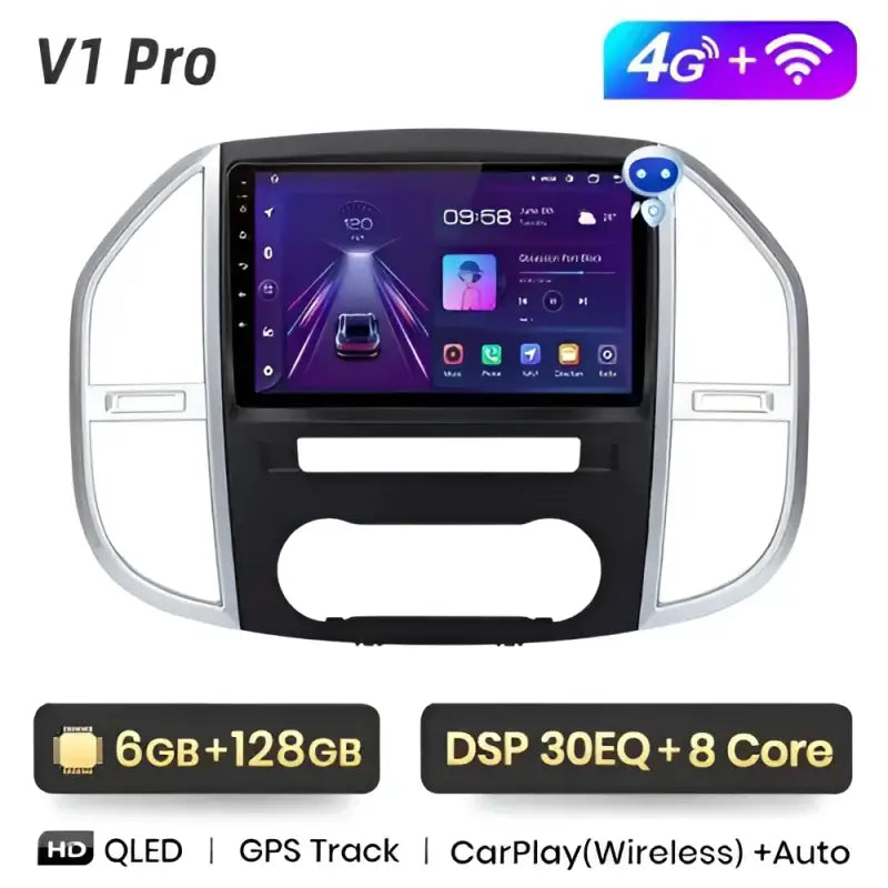 Radio nawigacja Mercedes Benz Vito W447 2014 - 2021 Carplay Android Auto - Multigenus