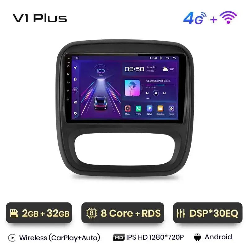 Radio nawigacja Renault Trafic 3 2014-2021 Opel Vivaro B 2014-2018 Android Auto Carplay - Multigenus