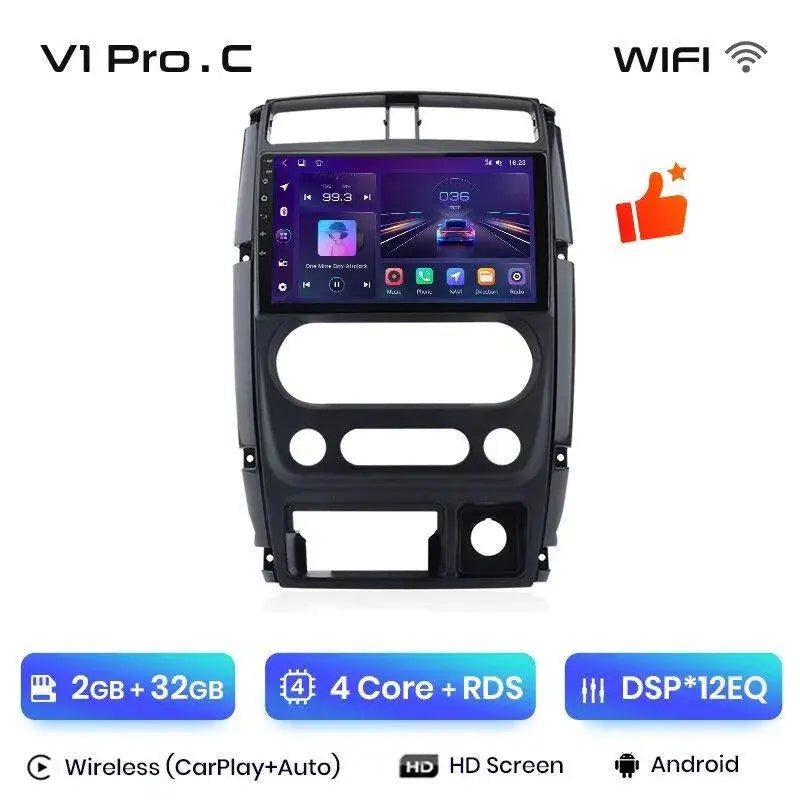 Radio nawigacja Suzuki Jimny 3 2005 - 2019 Carplay Android Auto - Multigenus