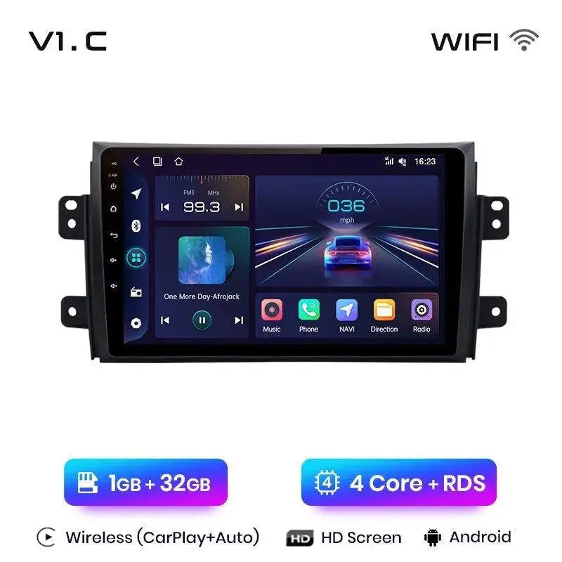 Radio nawigacja Suzuki SX4 2006-2013 Fiat Sedici 2005 - 2014 Carplay Android Auto - Multigenus