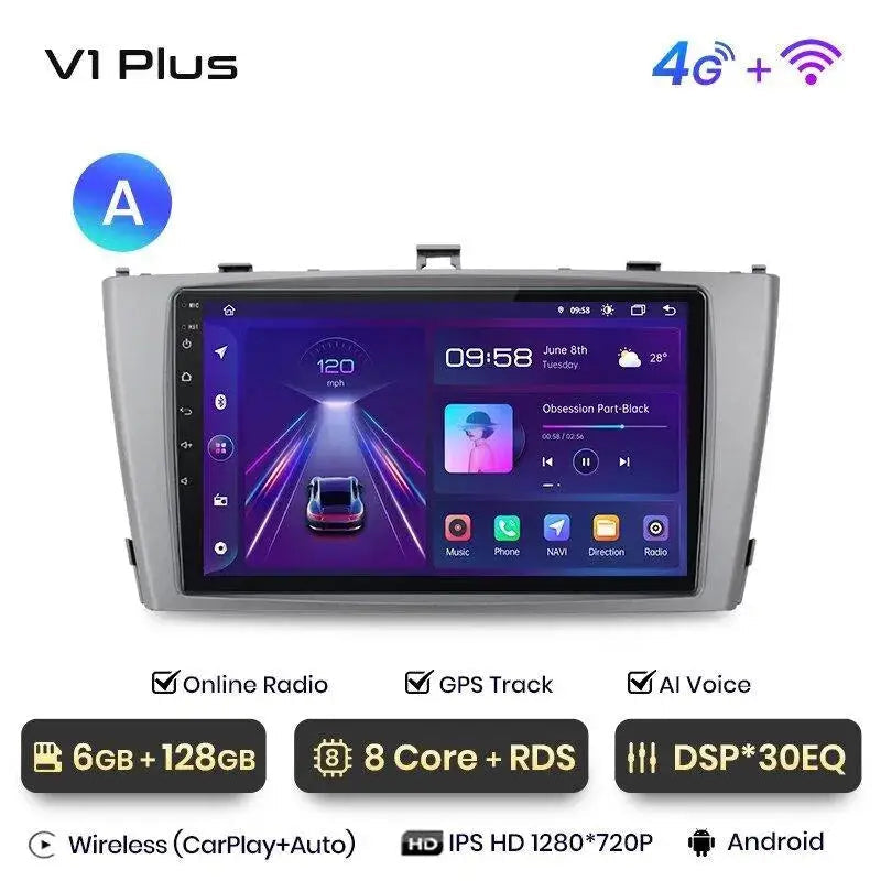 Radio nawigacja Toyota Avensis T27 2008 - 2015 Carplay Android Auto - Multigenus