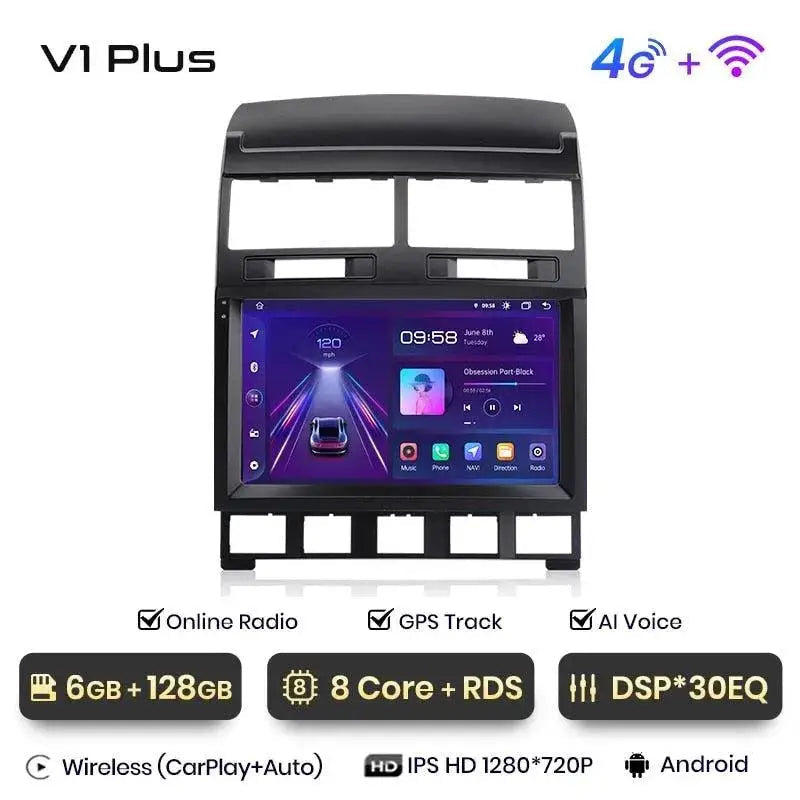 Radio nawigacja VW Volkswagen Touareg 2002 - 2010 Carplay Android Auto - Multigenus