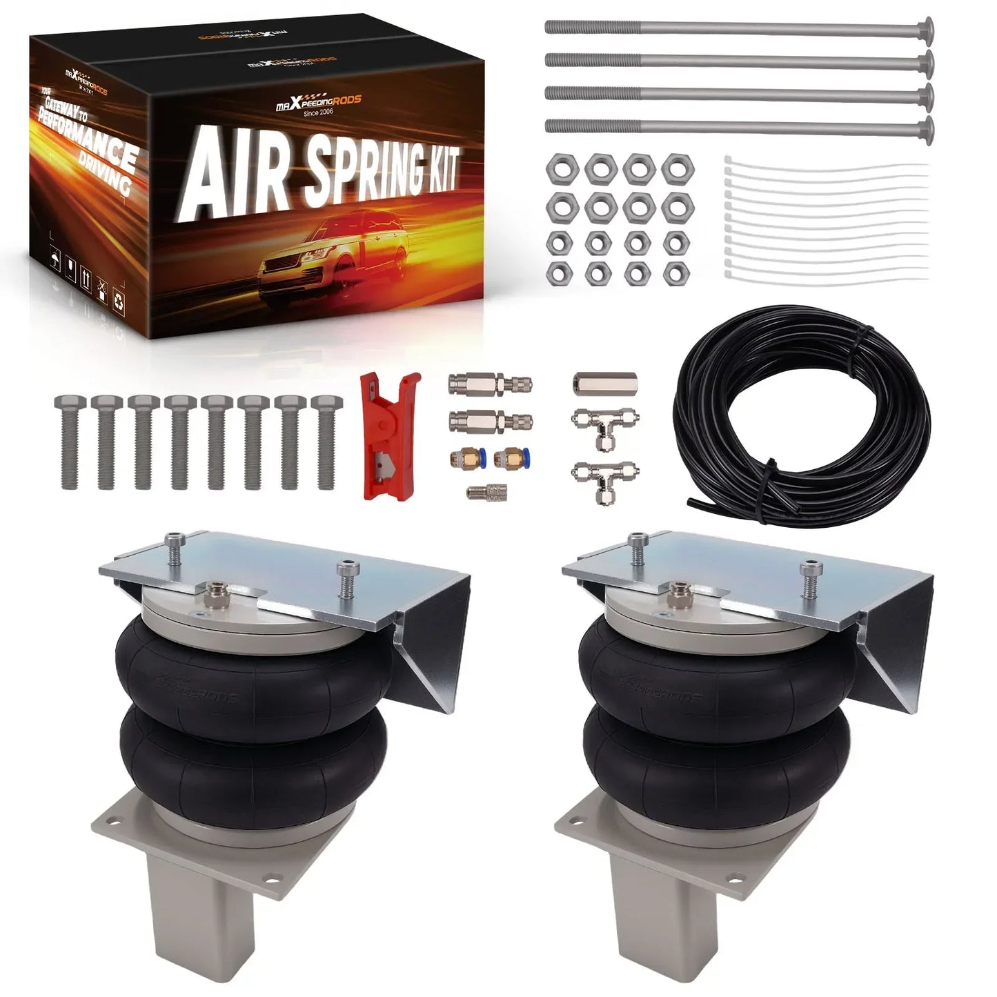 Rear Air Helper Springs Kit for Iveco Daily 35S 35L 2006-2014 8800LB Capacity