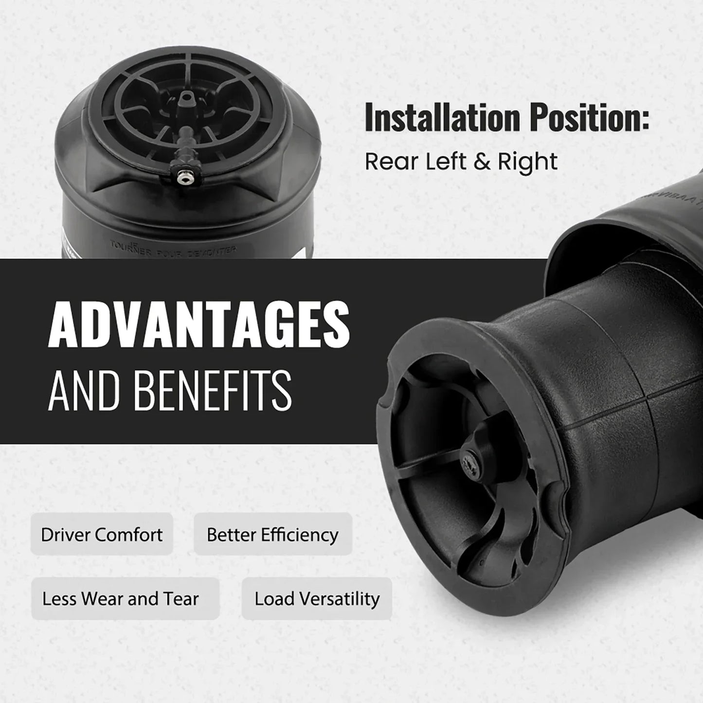 Rear Air Ride fjädrande fjäderpåsar för Citroen C4 Picasso 5102GN 5102R8 Par