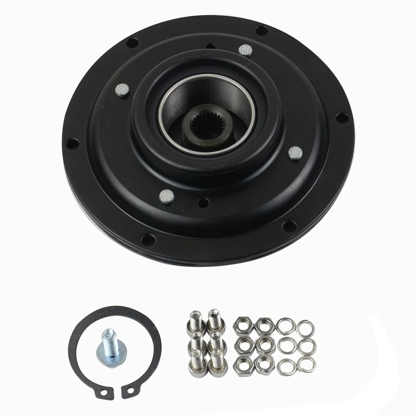 Czarny okrągły kołpak sprzęgła sprężarki klimatyzacji ap01 z centralnym zębatym kołem do vw z numerem 3d0820805b 3d0820805e
