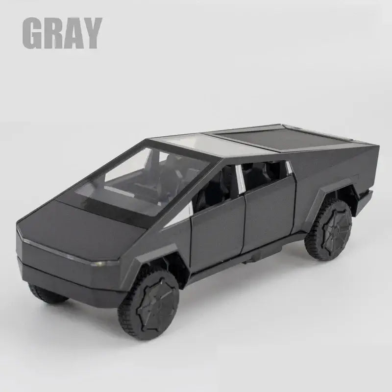 Cyber Truck 1:32 – Metalowy Model Pickup z Efektami Świetlnymi i Dźwiękowymi - Szary