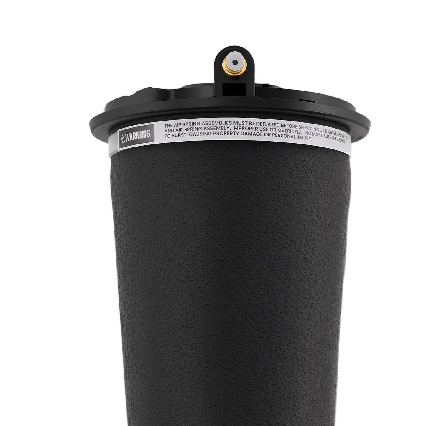 Czarna teksturowana sprężyna powietrzna rkb101460 z zaworem złotym do land rover range rover p38 mk ii 94-02