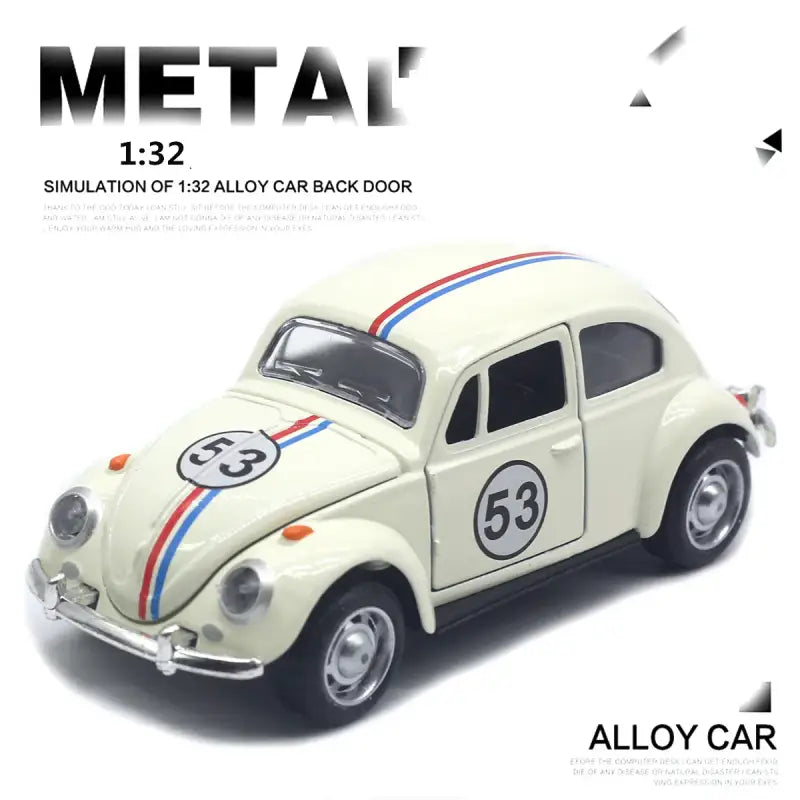 Volkswagen Beetle 1:32 – Metalowa Replika Kolekcjonerska - Biały bez pudełka