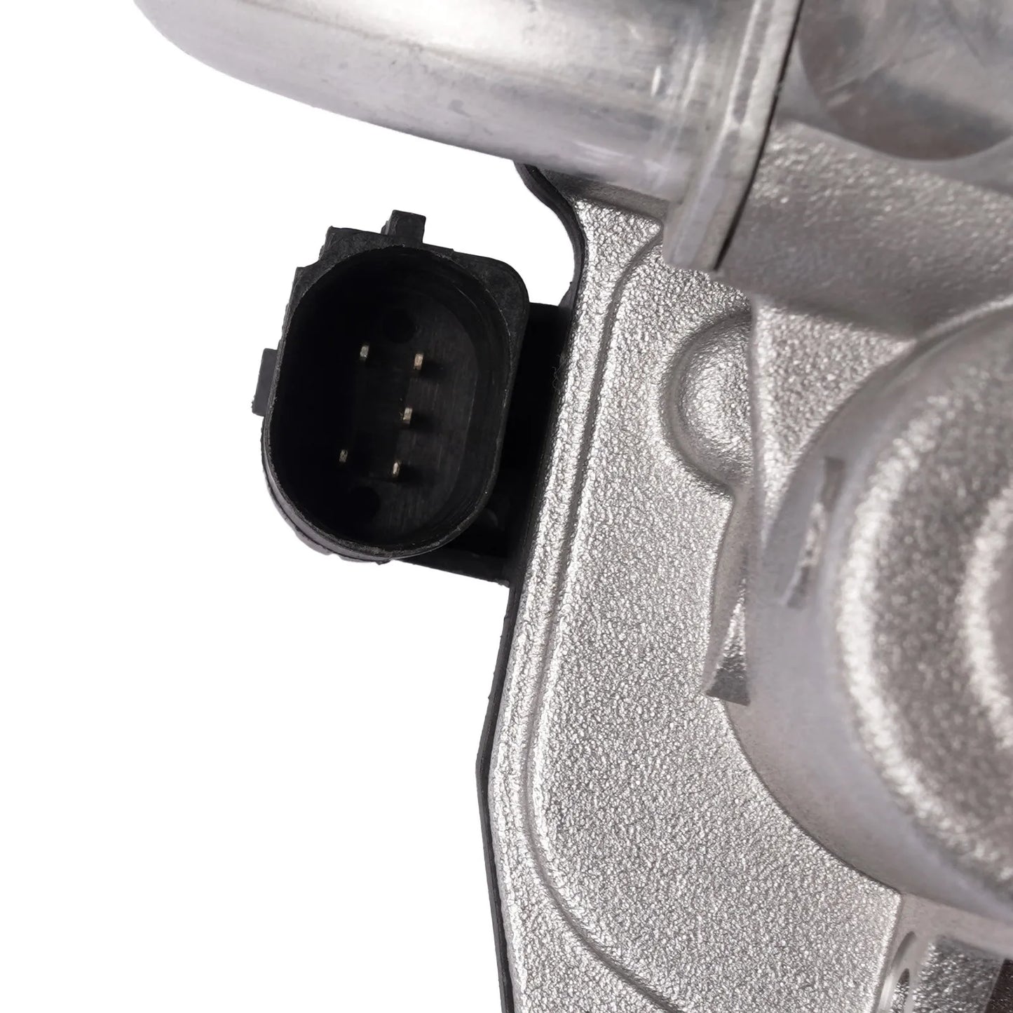 Srebrny metaliczny zawór egr z czarnym plastikowym złączem elektrycznym do vw passat audi a5 04l131501n