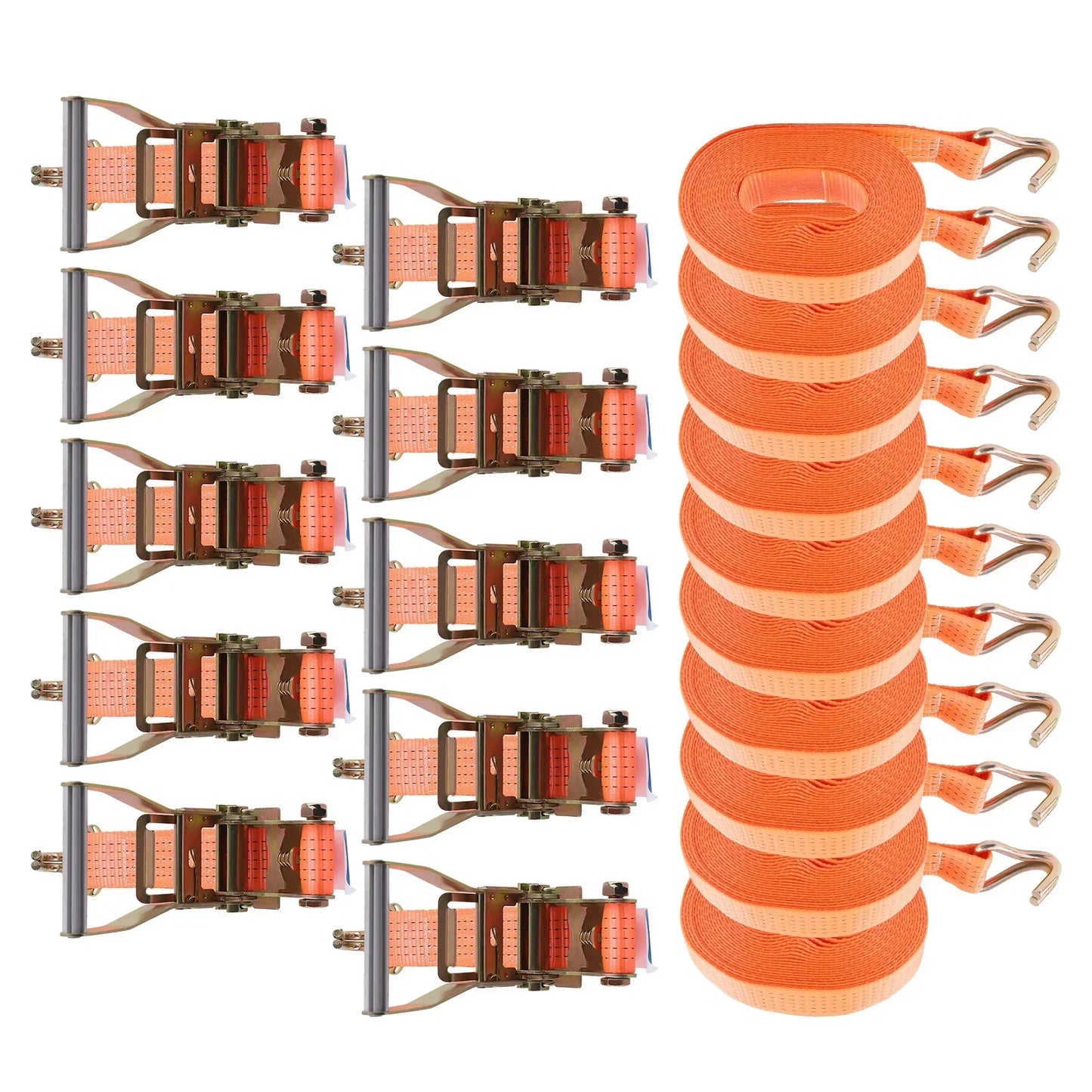 Jeu de 10 courroies de transport pour roues 10 m × 50 mm, 5 t pour remorques