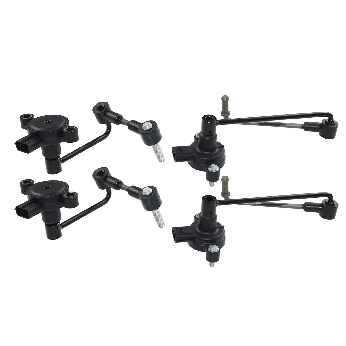 Czarny plastikowy zestaw czujników wysokości zawieszenia ap03 z metalowymi gwintowanymi trzpieniami do range rover p38