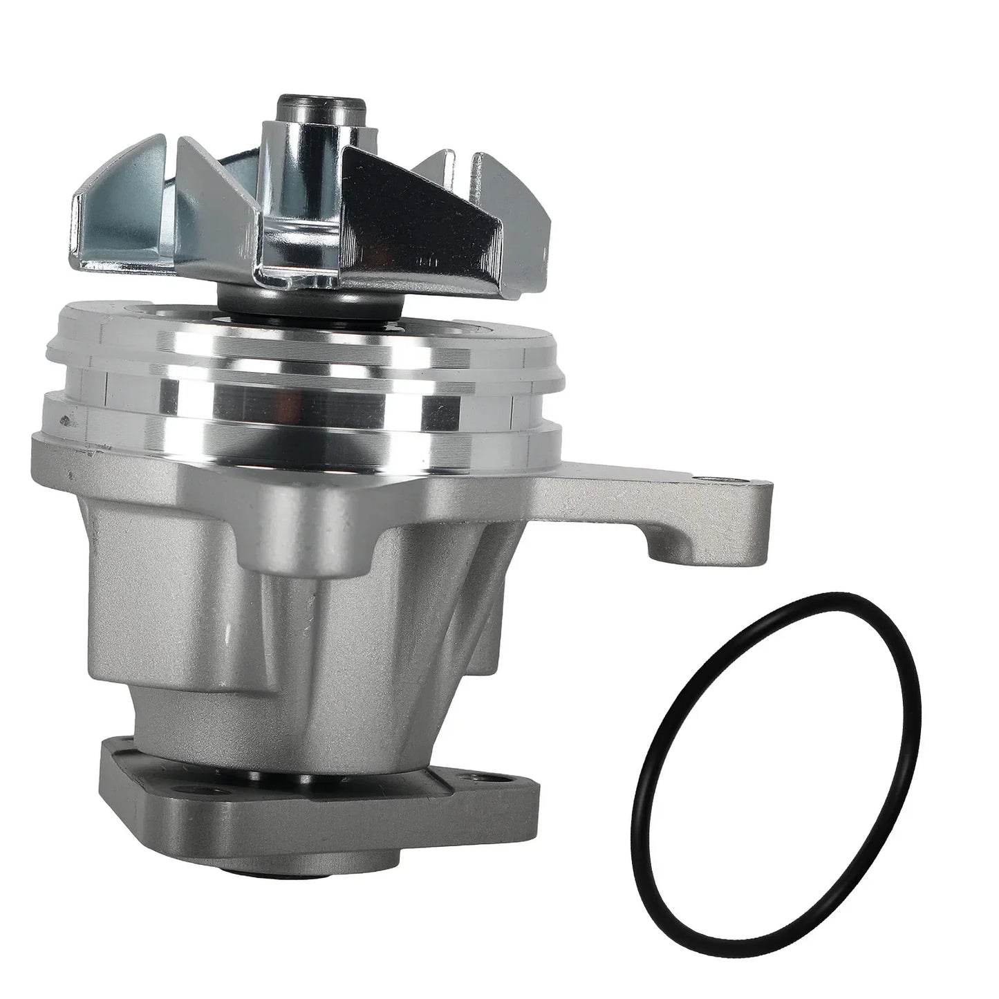 Srebrna metaliczna pompa wody zestaw pompy wody do ford transit focus 2 0l 2 5l z czarnym oringiem gumowym