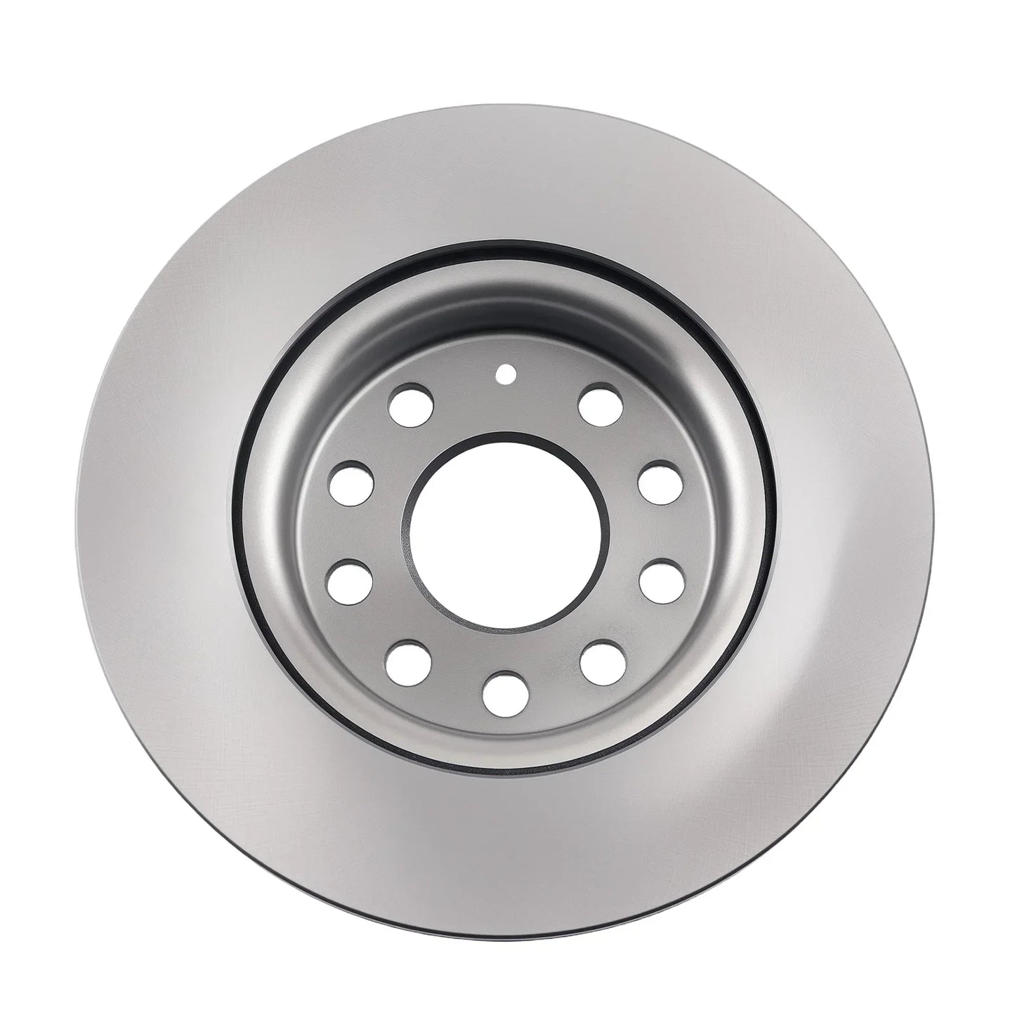 Srebrny metaliczny zestaw tarcz hamulcowych wentylowanych z otworami do vw golf v