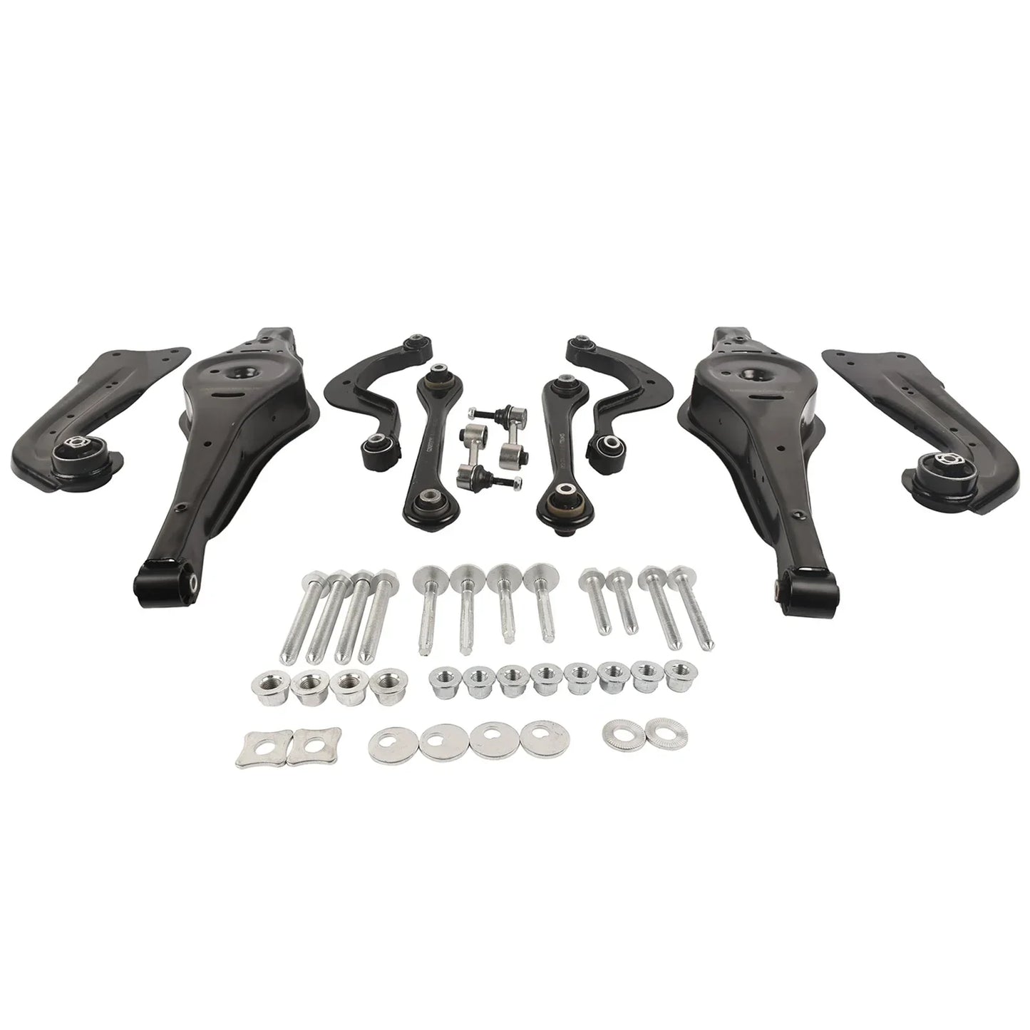 Czarny metalowy zestaw tylnych ramion zawieszenia z śrubami do control arms do audi a3 tt vw gti jetta 2006-2009