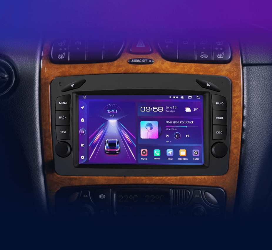 Mercedes CLK Radionavigation W209 W203 W208 Carplay Android – Multigenus