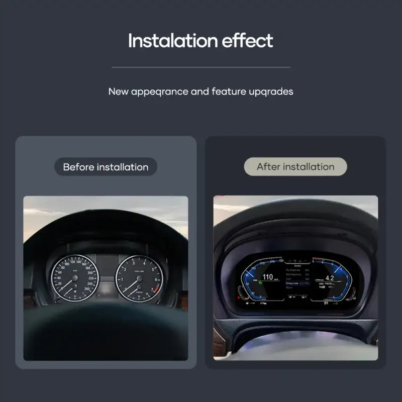 BMW 3 Series E90E91E92E93 (2005–2012) – Wirtualny Kokpit LCD 1920×720 FIS | Cyfrowa Deska Zegarów